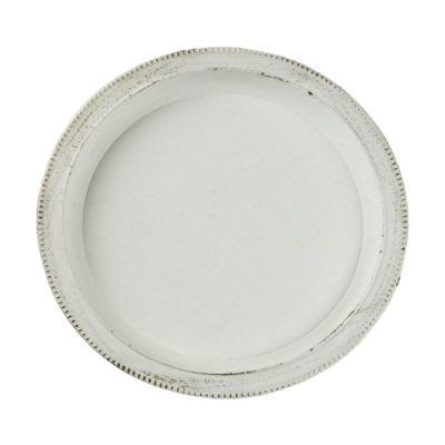 Bandeja buffet 29,5cm Ø mdf  blanco envejecido GOLD