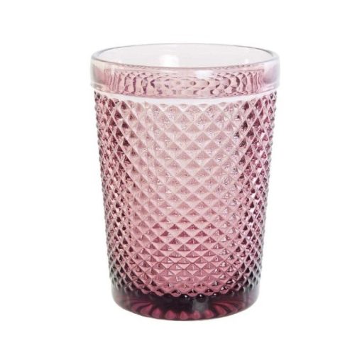 Vaso agua 24cl PICOS ROSA