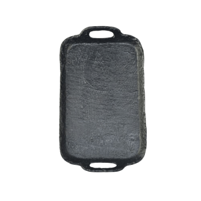 Bandeja rectangular DUROC 36X21cm metal negro