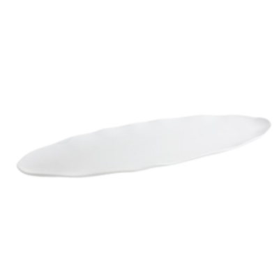 Fuente ovalada 60x24cm ONDAS melamina blanca