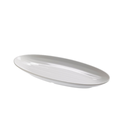 Fuente ovalada 49x23cm LEONE melamina blanca