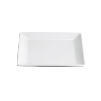 Plato pan cuadrado 12x12cm MING porcelana blanca