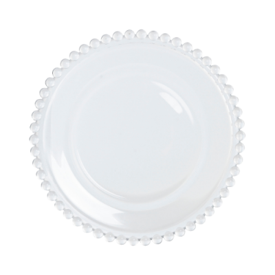 Plato llano 27cm PEARL CRISTAL transparente