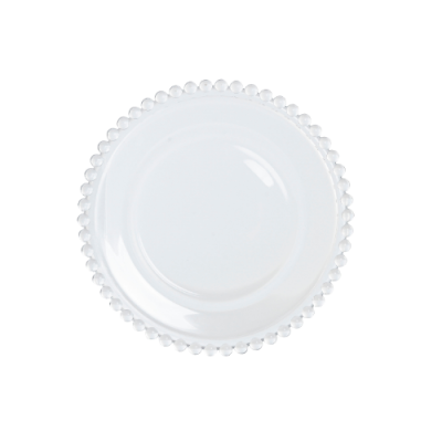 Plato postre 22cm PEARL CRISTAL transparente
