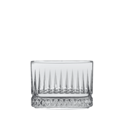 Vaso txacoli cuadrado 8x8cm ELYSIA vidrio transparente tallado